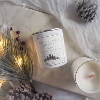 Holly and Ribbons | Limited Edition Seasonal Candle - Starlight & Sage Co.