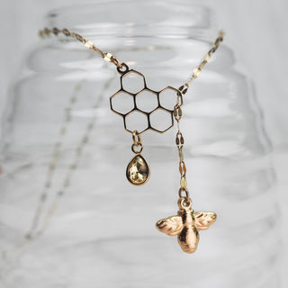 Honeybee Lariat Necklace - Starlight & Sage Co.