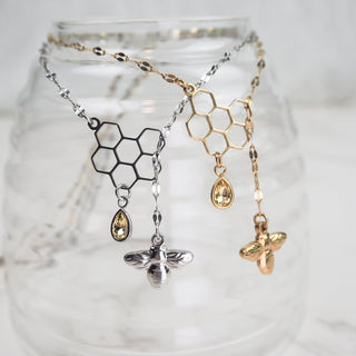 Honeybee Lariat Necklace - Starlight & Sage Co.