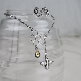 Honeybee Lariat Necklace - Starlight & Sage Co.