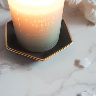 Velvet Noir Keepsake & Candle Dish - Starlight & Sage Co.