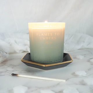 Velvet Noir Keepsake & Candle Dish - Starlight & Sage Co.